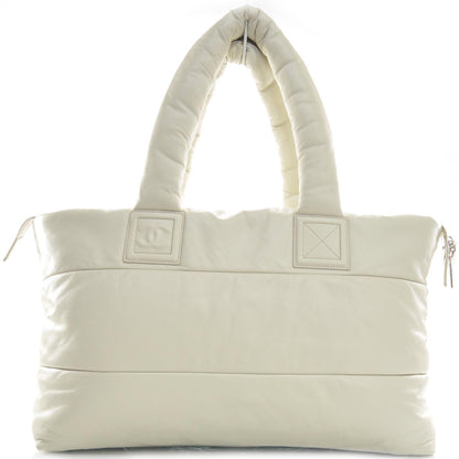 Chanel Lambskin COCO Cocoon Medium Zipped Tote Ivory 1 of 8