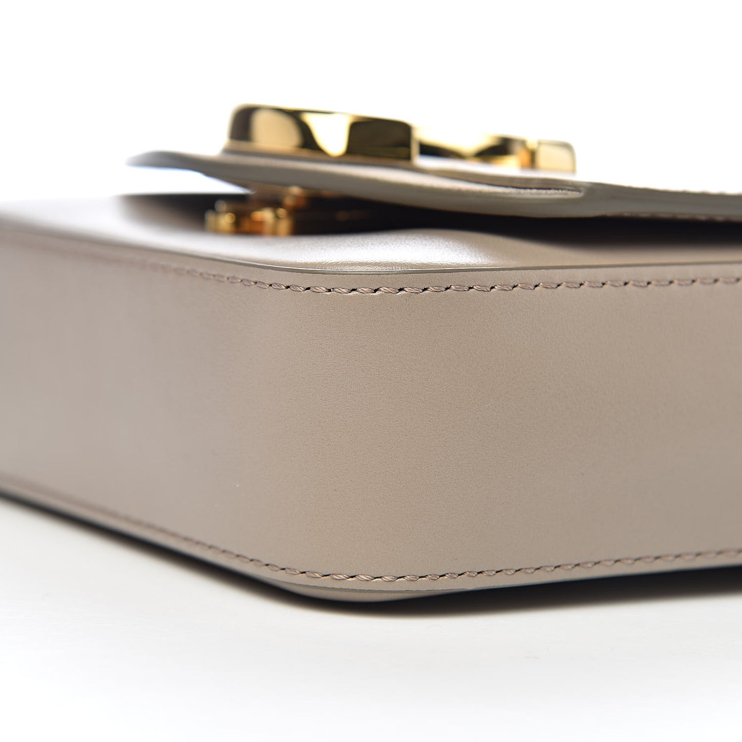 Shiny Calfskin Suede Mini C Double Carry Motty Grey