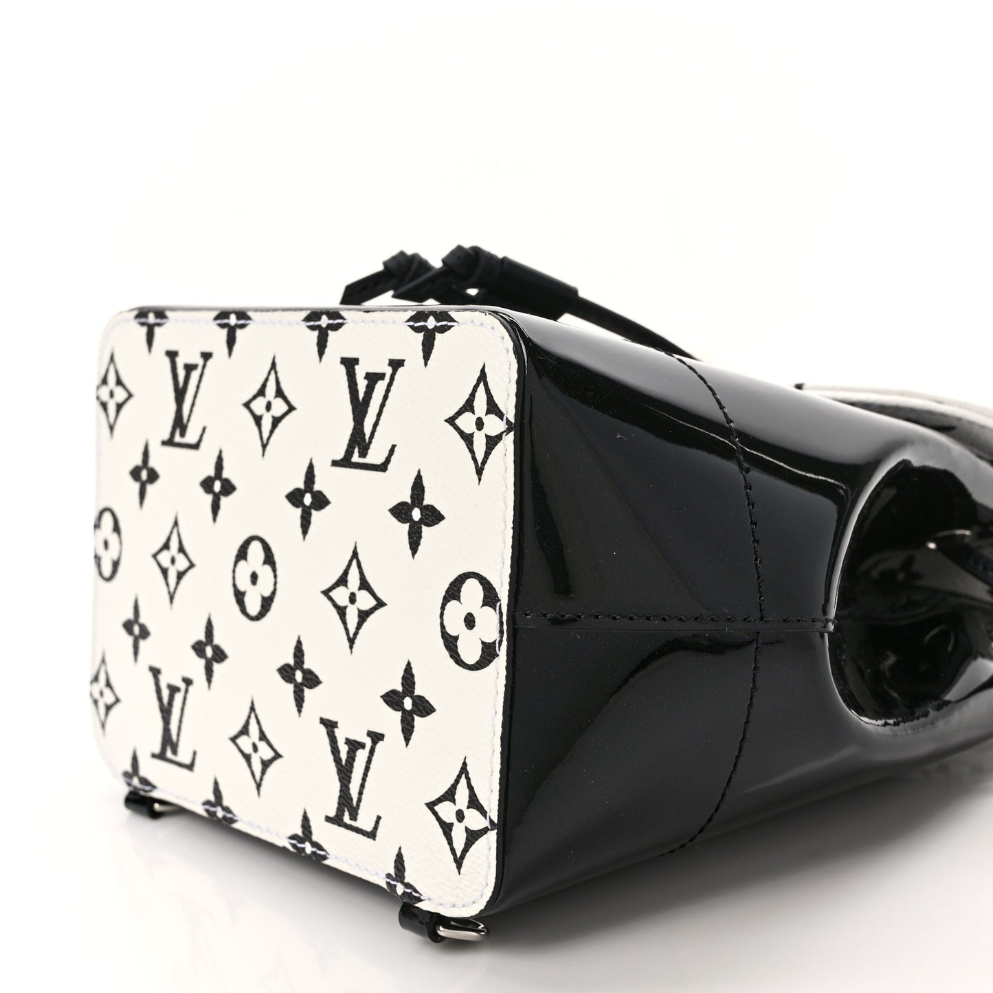 Patent Monogram Hot Springs Backpack Black White