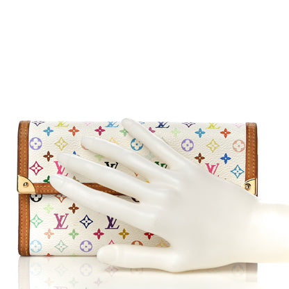 Louis Vuitton Monogram Multicolor Porte Tresor International Wallet White 2 of 10