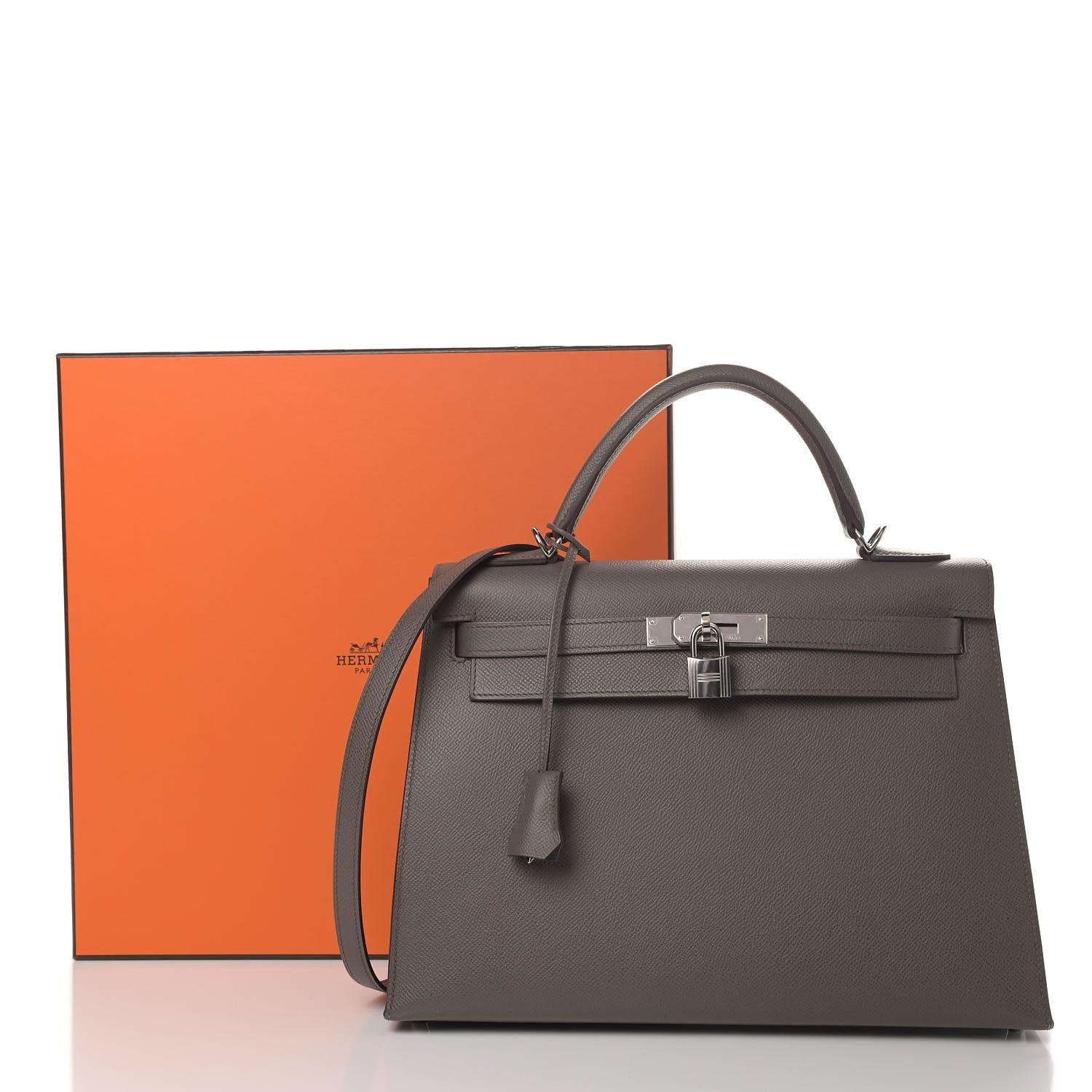 Hermes Epsom Kelly Sellier 32 Etain 41 of 41