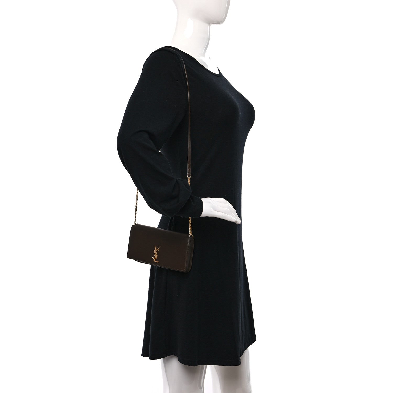 Saint Laurent Smooth Calfskin Monogram Phone Holder Crossbody Brick 2 of 10
