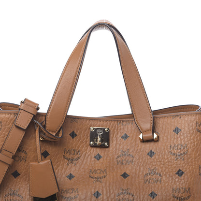 MCM Visetos Large Essential Tote Cognac 11 of 13
