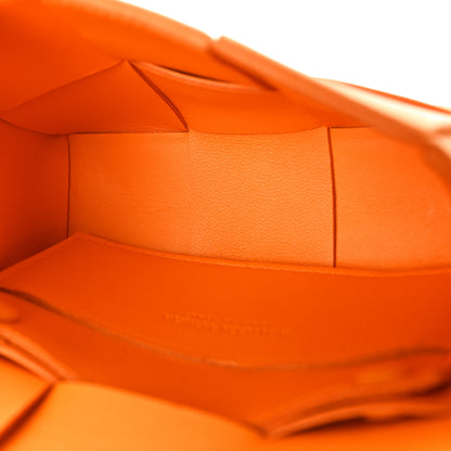 Bottega Veneta Lambskin Maxi Intrecciato Extra Mini Cassette Crossbody Bag Tangerine 5 of 9
