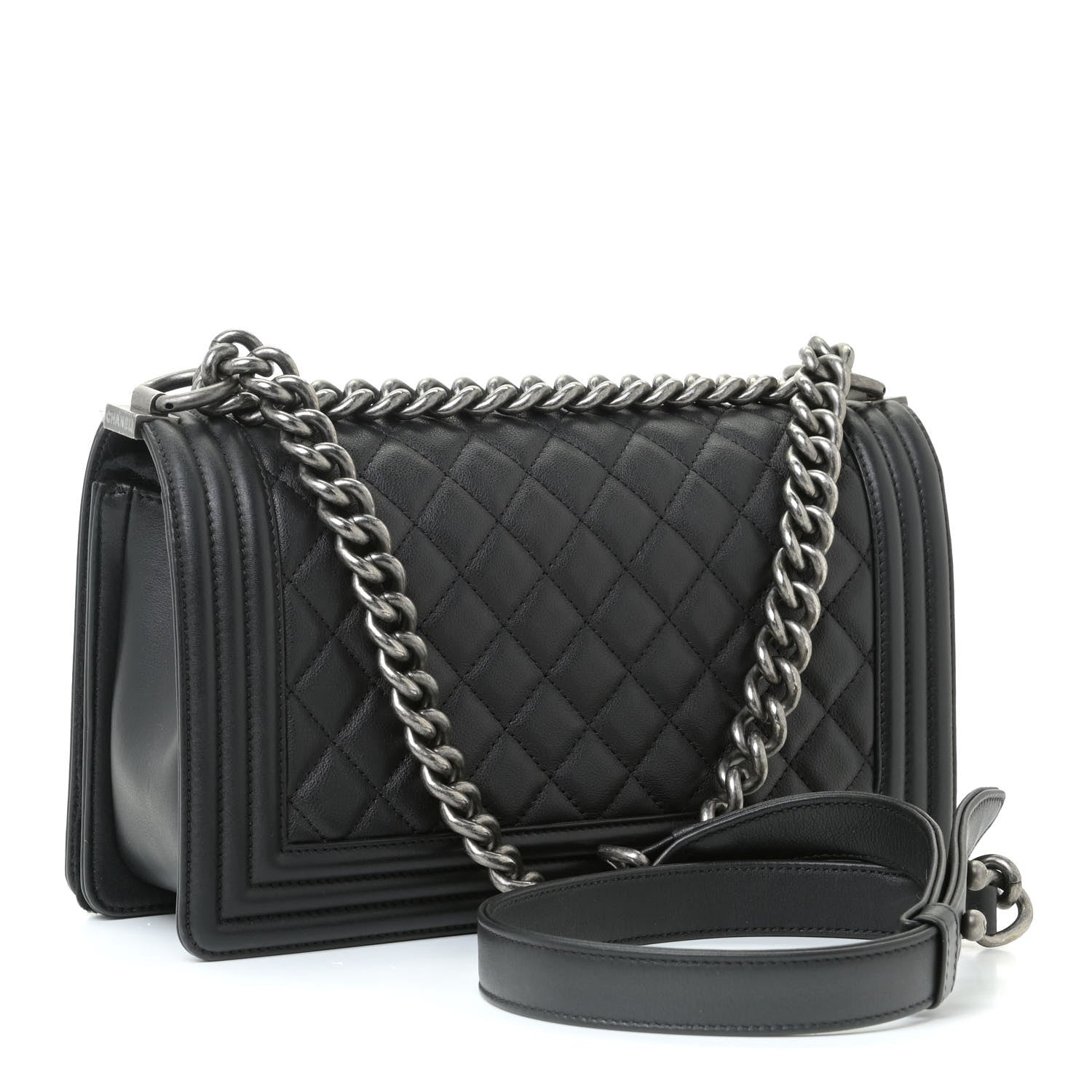 Chanel Calfskin Quilted Medium Boy Flap Black 4 of 18