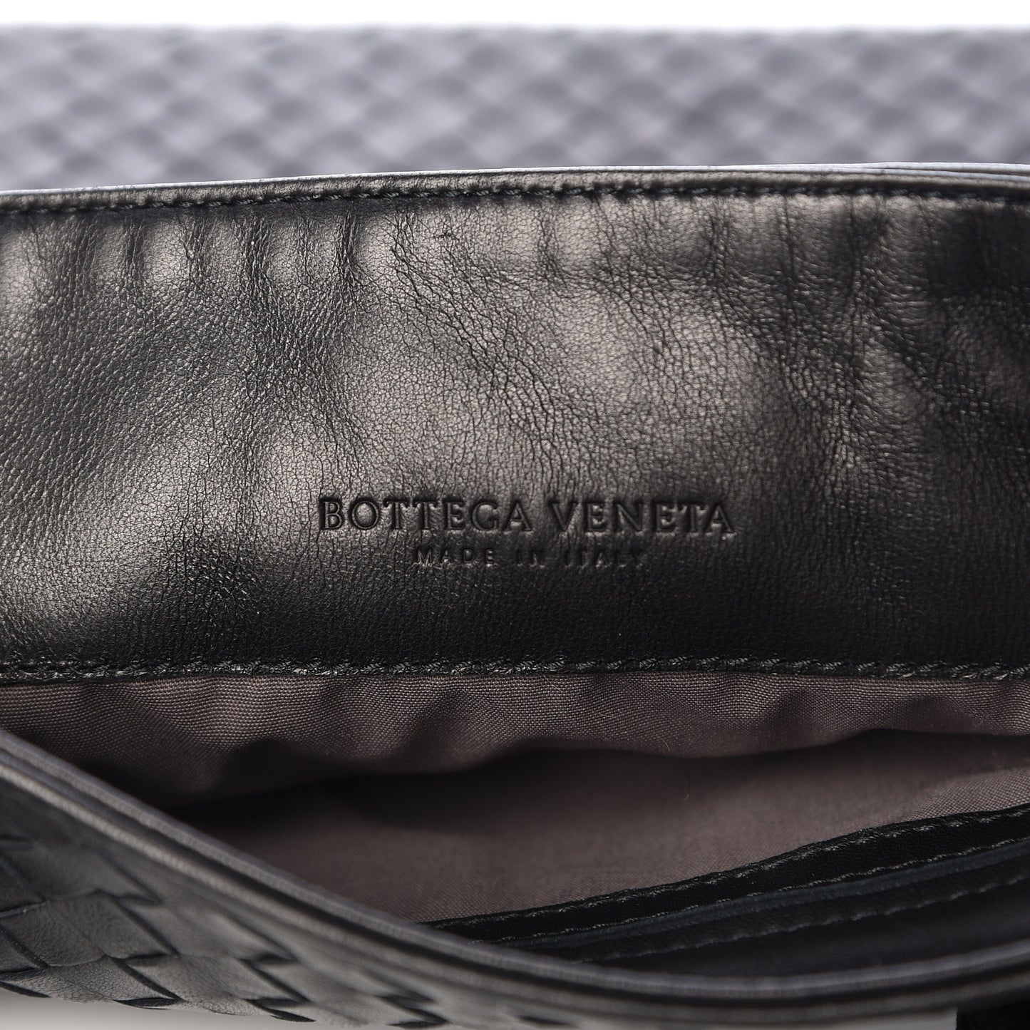 Nappa Intrecciato VN Crossbody Messenger Bag Black
