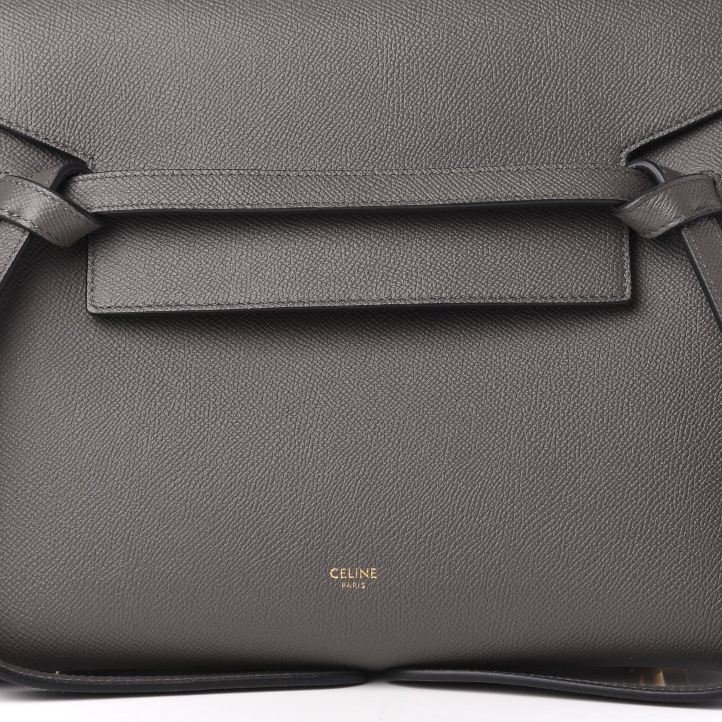Grained Calfskin Mini Belt Bag Grey