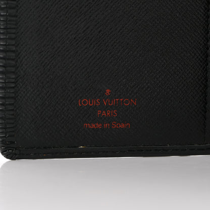 Louis Vuitton Epi Checkbook Organizer Wallet Black 6 of 7