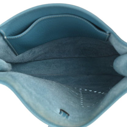 Hermes Taurillon Clemence Evelyne PM Blue Jean 5 of 11