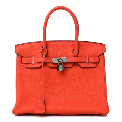 Hermes Togo Birkin 30 Orange Poppy 1 of 12