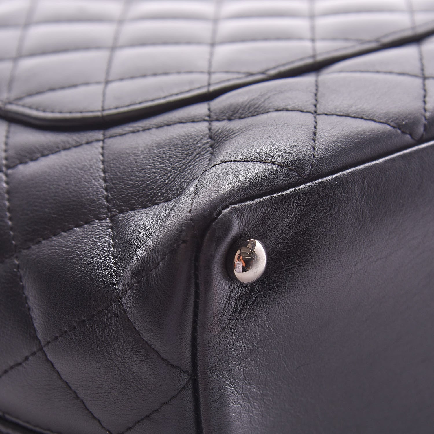 Chanel Calfskin Quilted Medium Cambon Tote Black 14 of 15