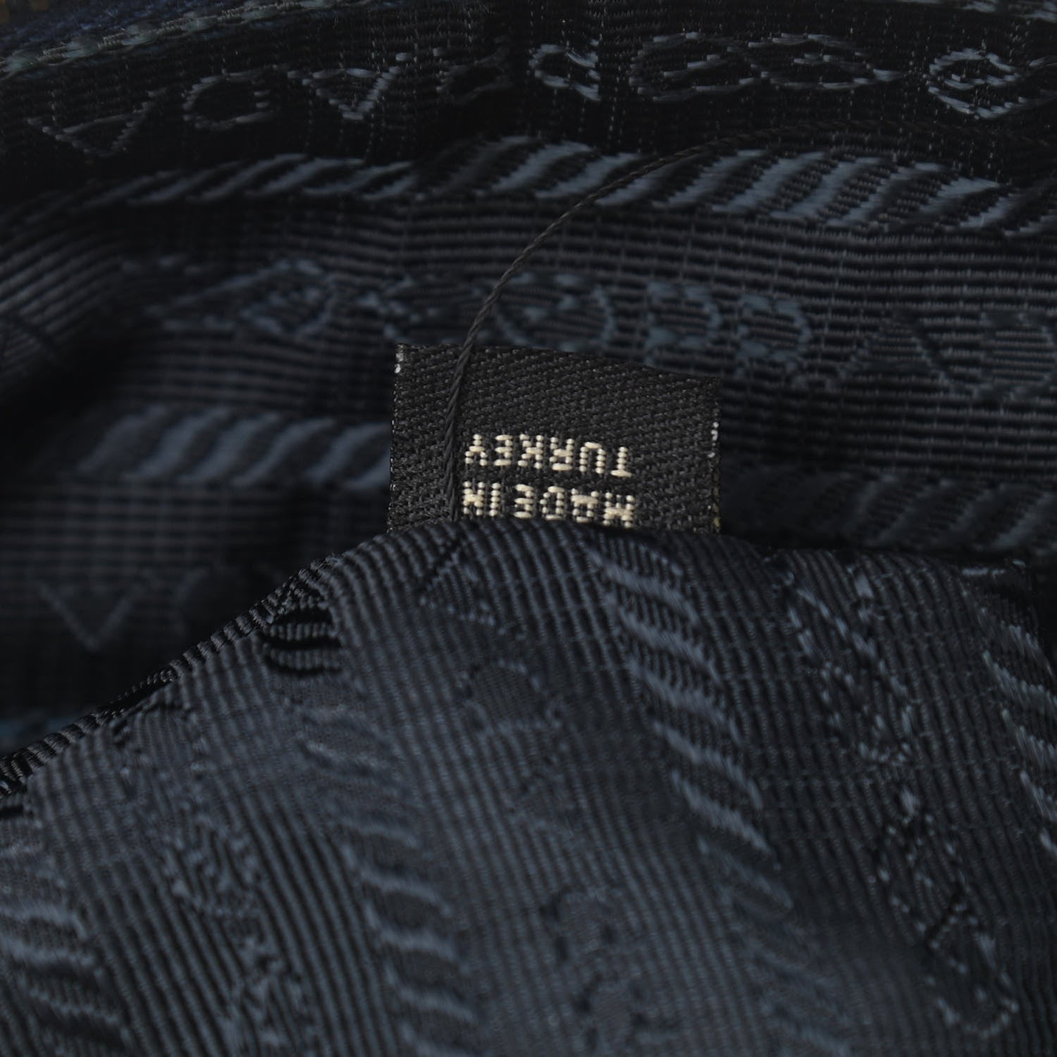 Prada Tessuto Nylon Jacquard Logo Shoulder Bag Denim 8 of 13