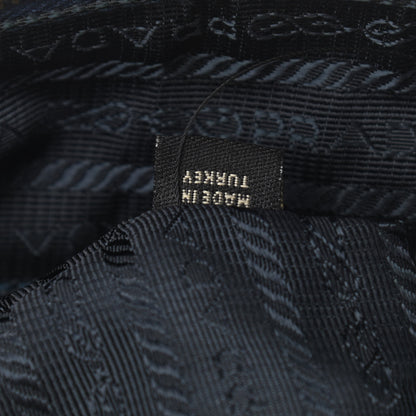 Prada Tessuto Nylon Jacquard Logo Shoulder Bag Denim 8 of 13