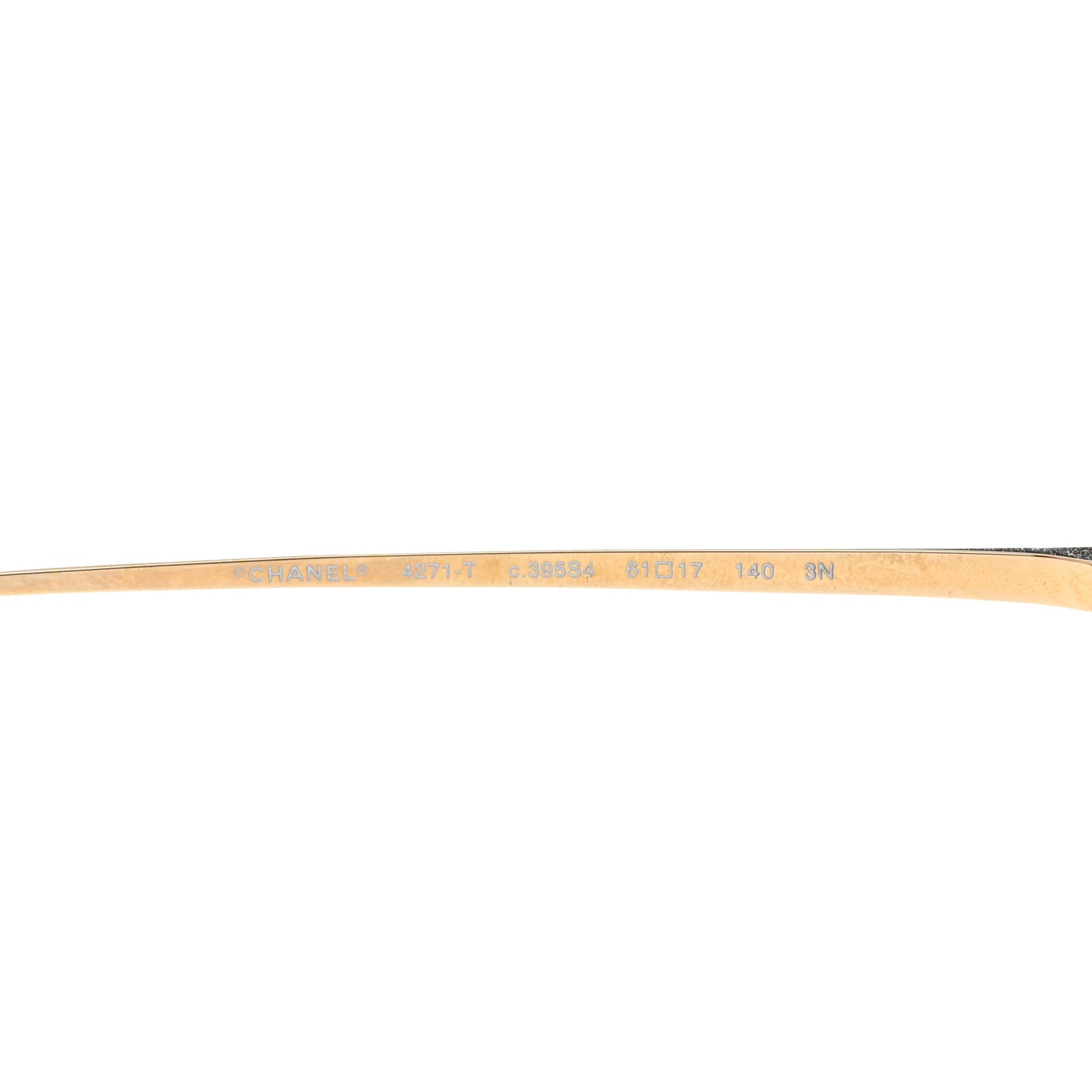 Titanium Polarized Rimless Square Sunglasses 4271-T Gold Black