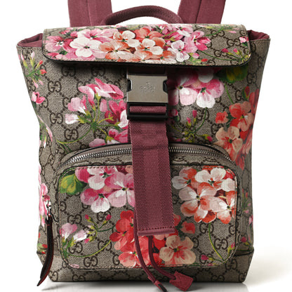 Gucci GG Supreme Monogram Blooms Small Single Buckle Backpack Beige Multicolor Dry Rose 8 of 12
