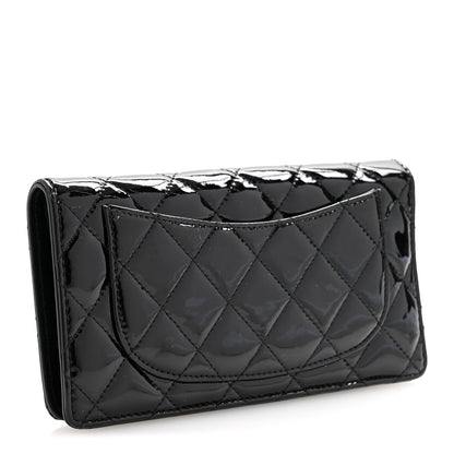 Chanel Patent Calfskin Quilted Yen Wallet Black 3 of 10