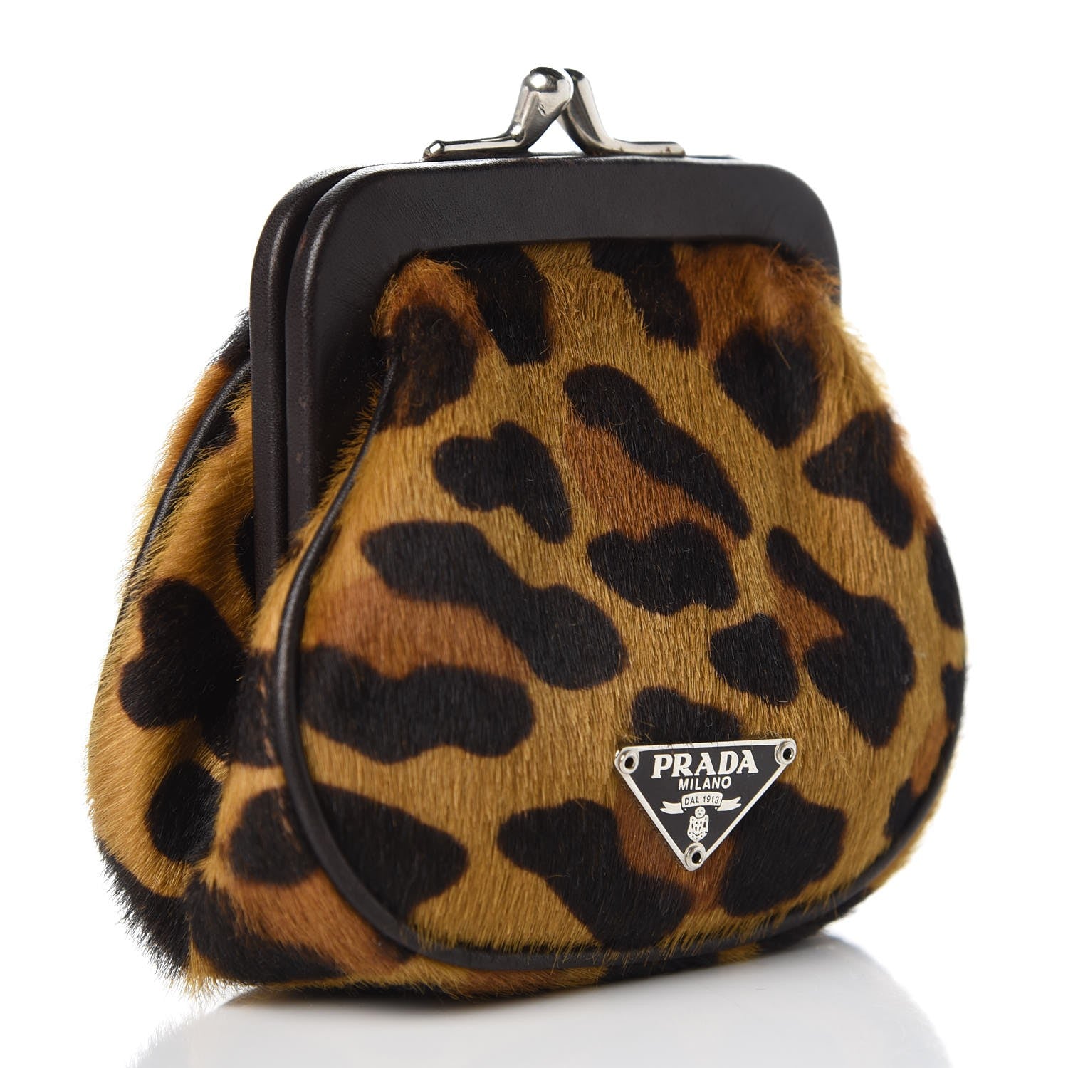 Prada Calf Hair Leopard Print Coin Purse 3 of 7