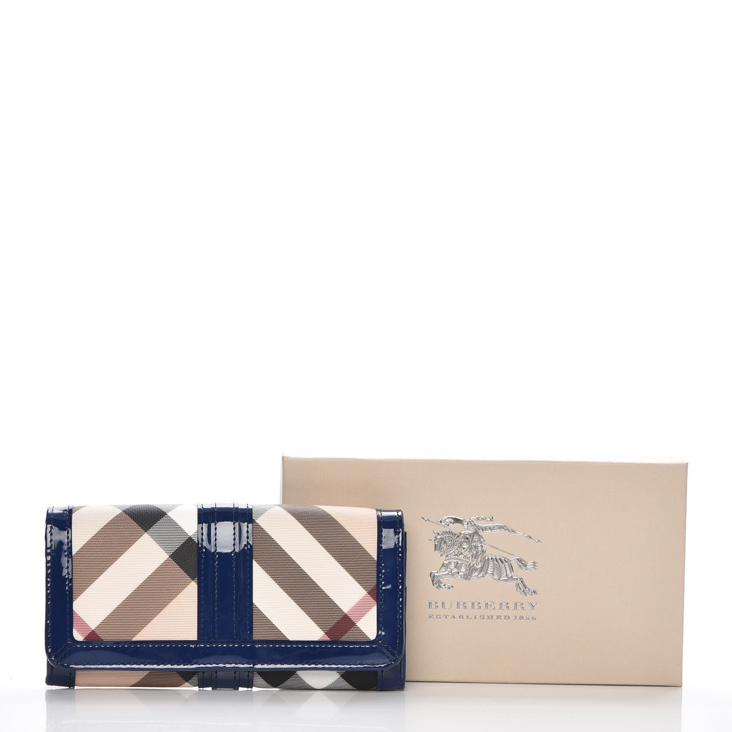 Supernova Check Penrose Continental Wallet Blue