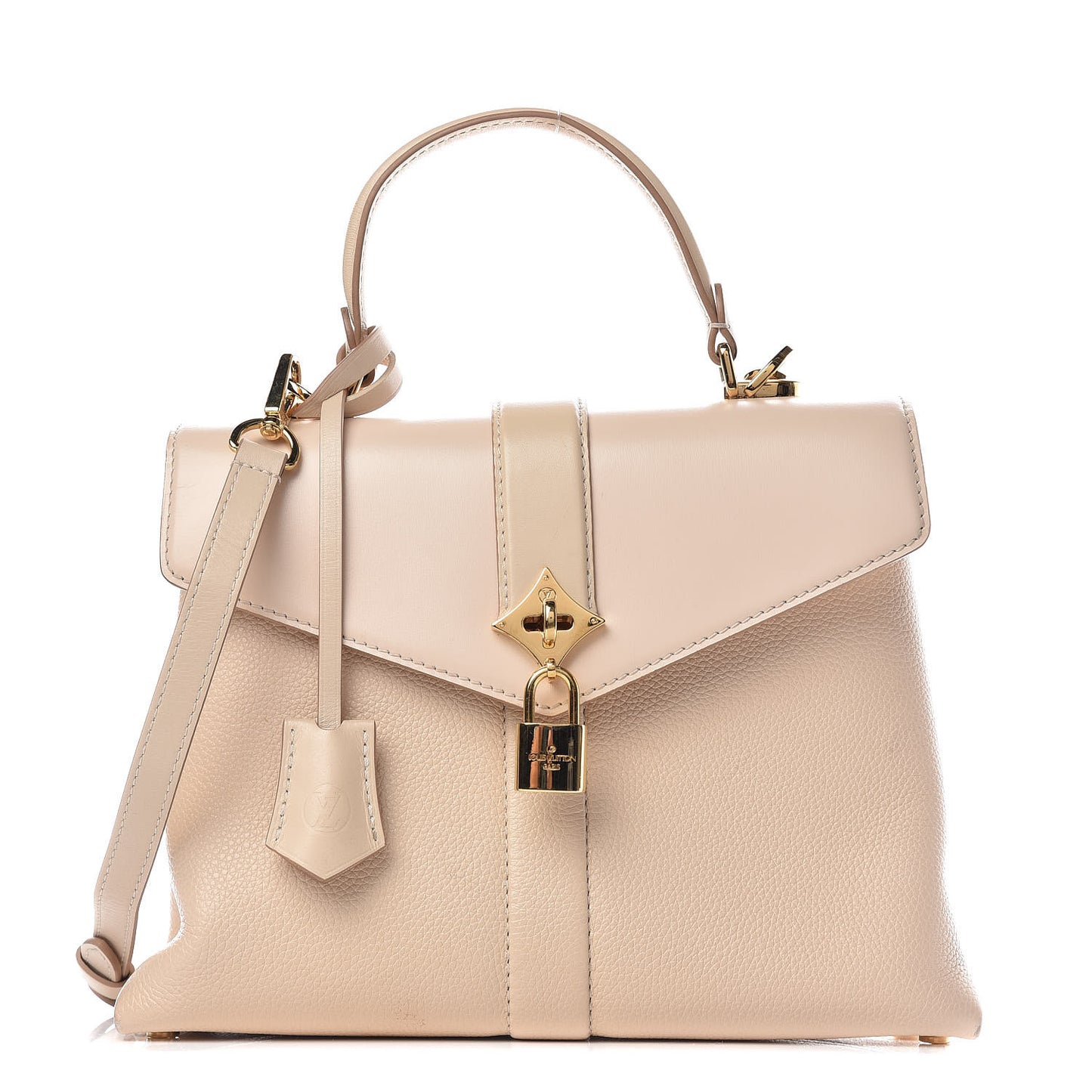 Grained Smooth Calfskin Rose Des Vents PM Creme