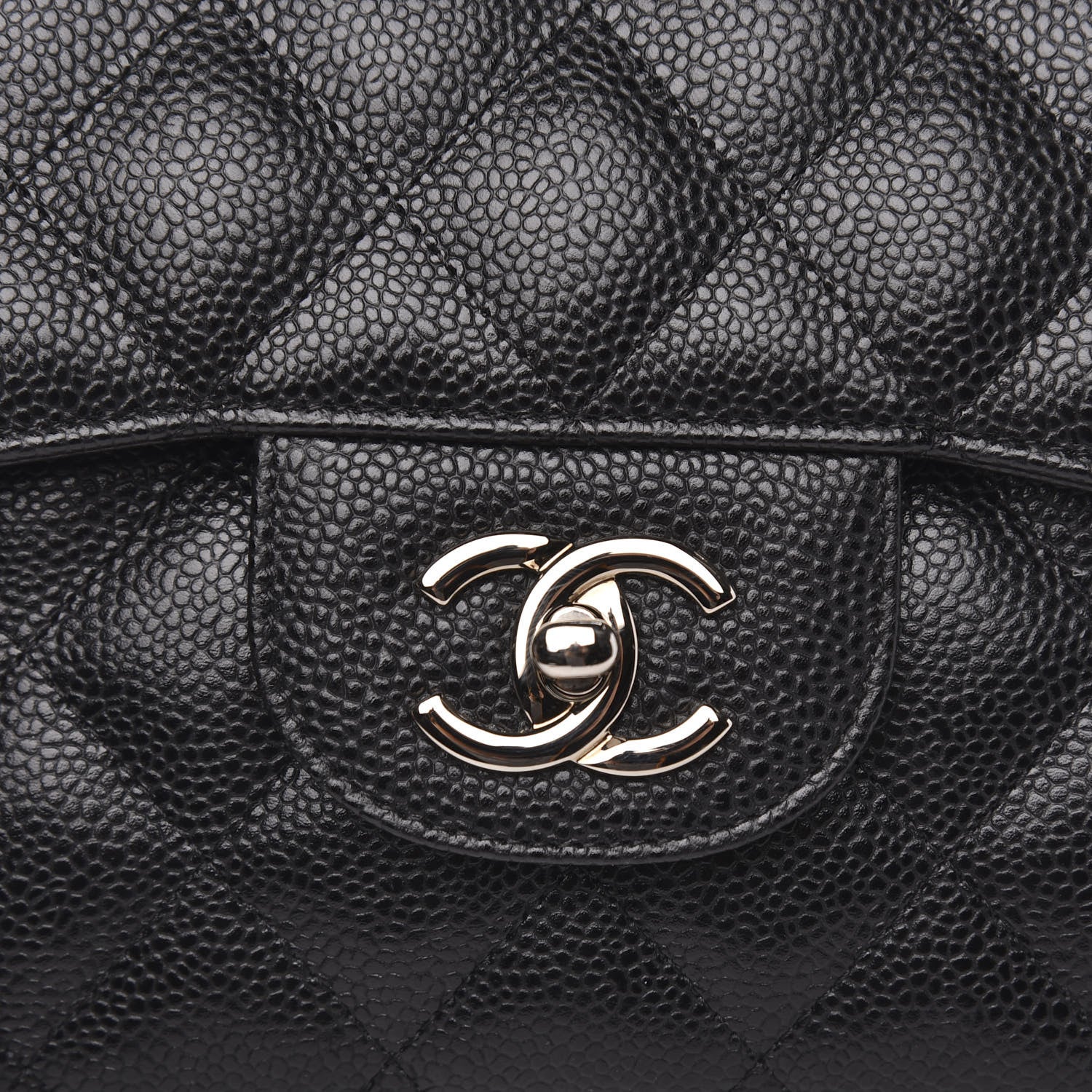 Chanel Caviar Quilted Jumbo Double Flap Black 10 of 11