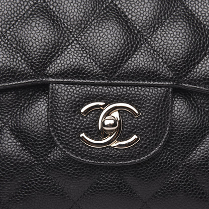 Chanel Caviar Quilted Jumbo Double Flap Black 10 of 11