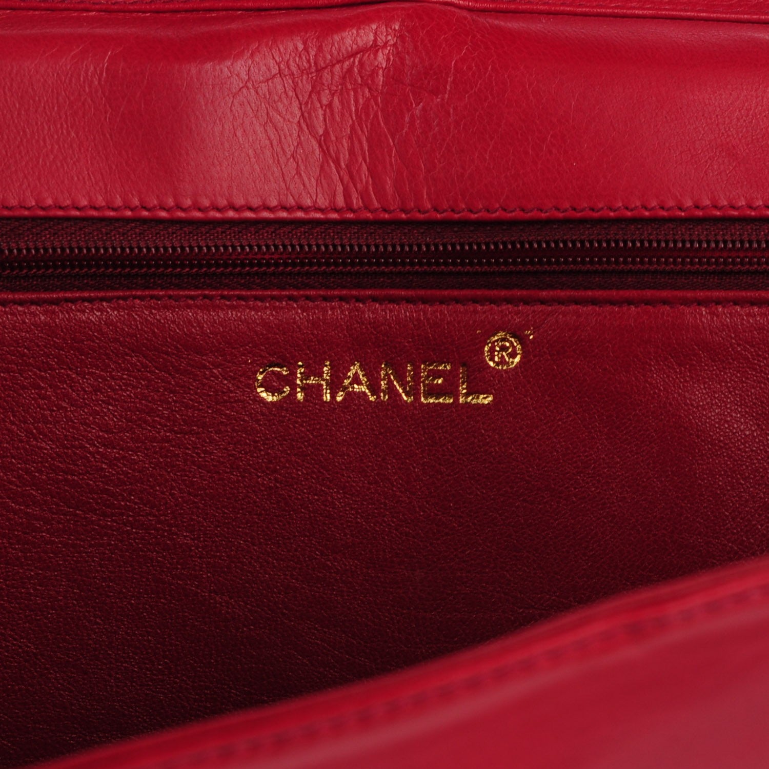 Chanel Lambskin CC Flap Shoulder Bag Red 6 of 7