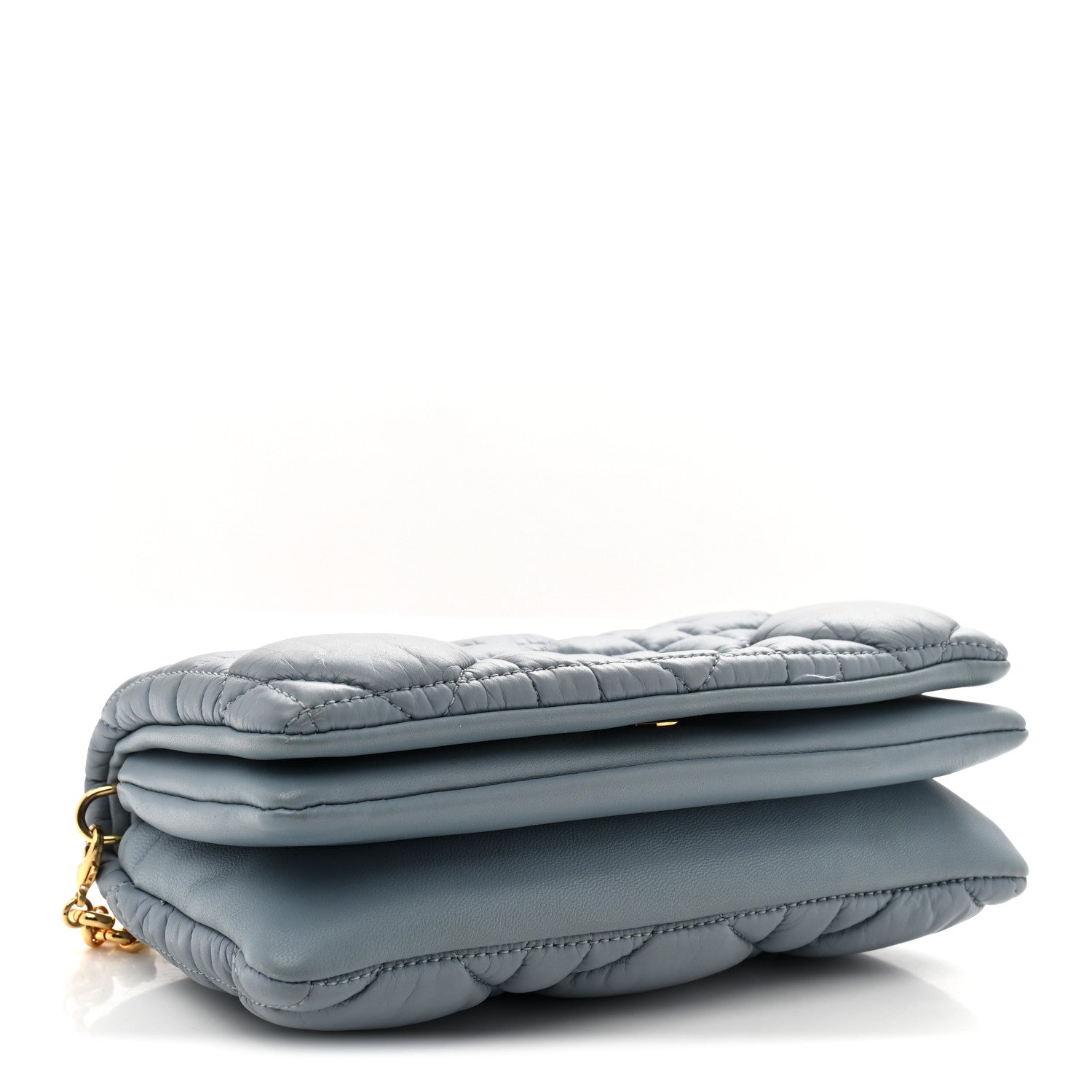 Christian Dior Lambskin Macrocannage Mini Dior Caro Bag Cloud Blue 4 of 14