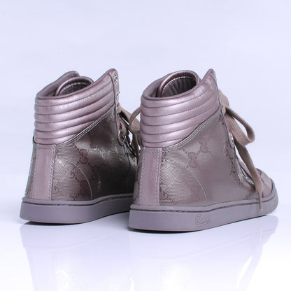 Gucci Imprime Monogram Coda High Top Sneakers 36.5 Mauve 2 of 7