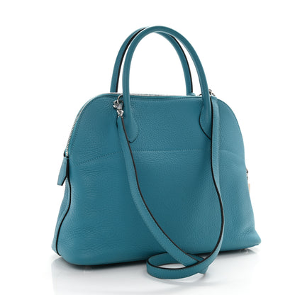 Hermes Taurillon Clemence Bolide 31 Turquoise 3 of 8