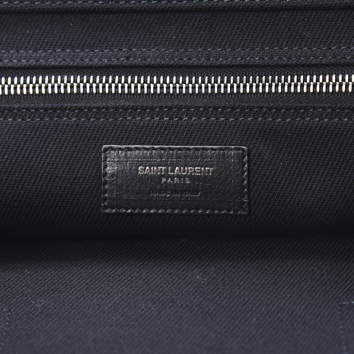 Linen Calfskin Rive Gauche Tote Black