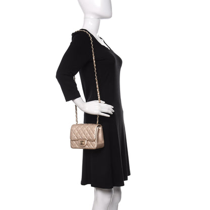 Chanel Metallic Lambskin Quilted Mini Square Flap Gold 2 of 10