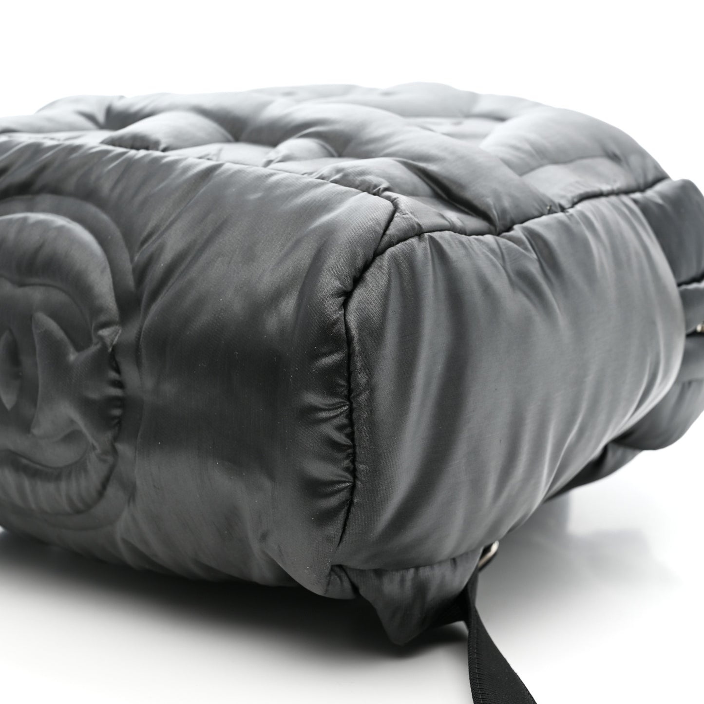 Nylon Embossed Small Doudoune Backpack Grey