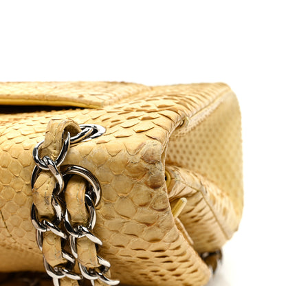 Chanel Snakeskin Jumbo Double Flap Yellow 17 of 18