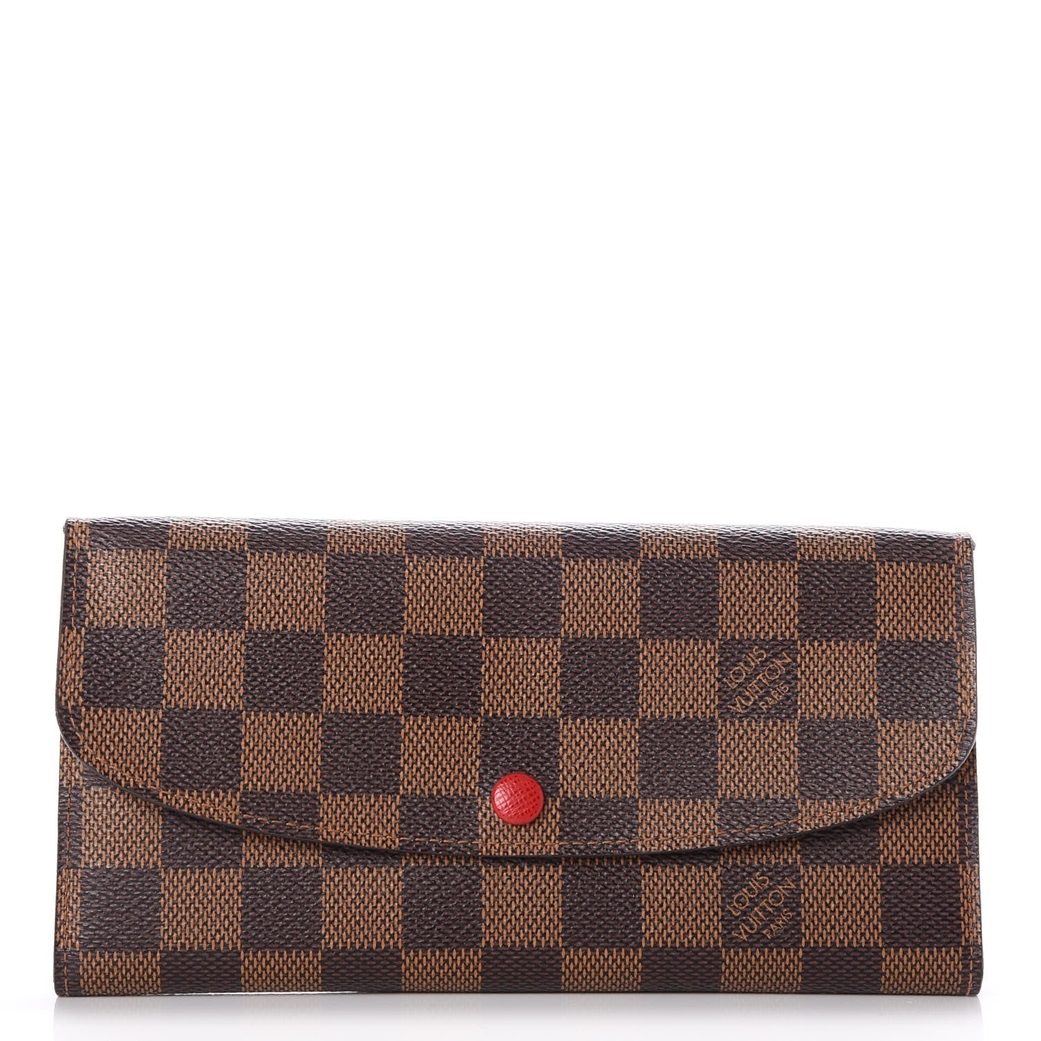 Louis Vuitton Damier Ebene Emilie Wallet Red 1 of 6