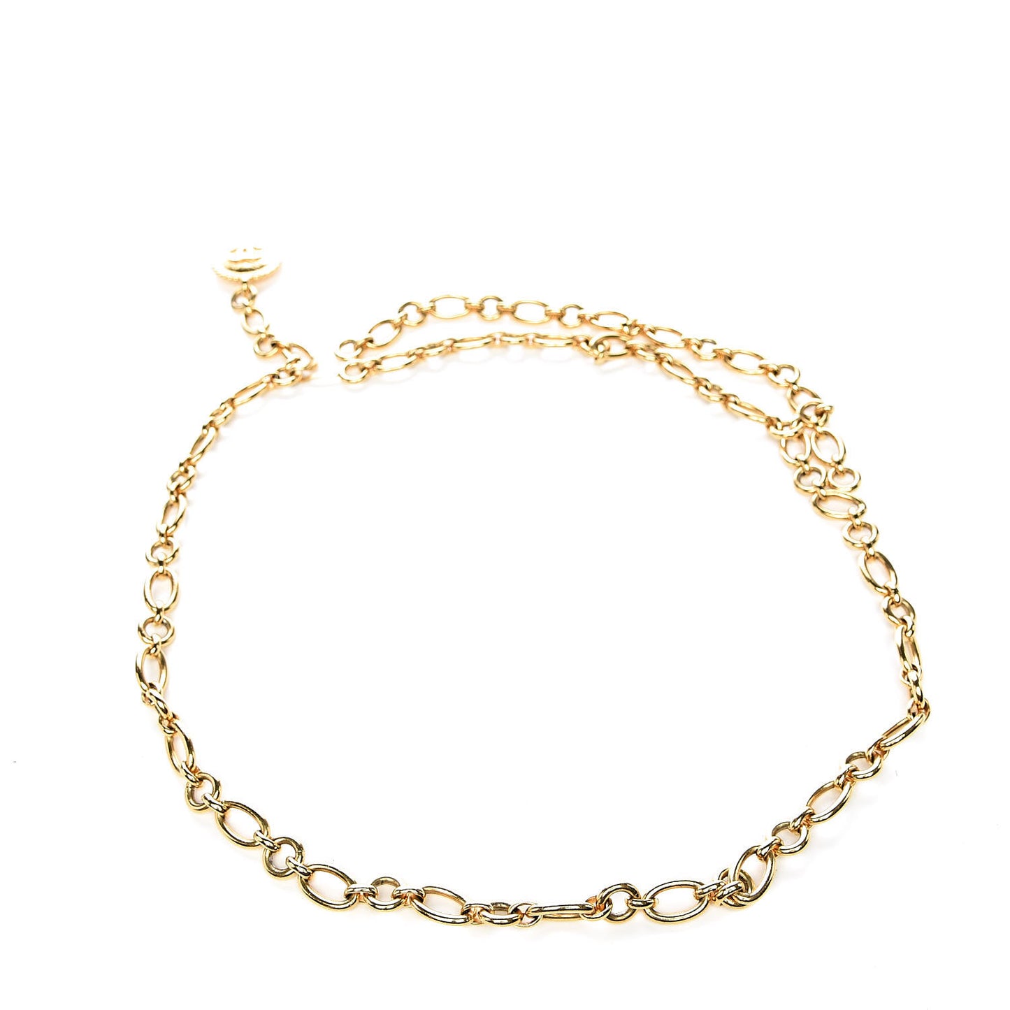 Chain CC Medallion Belt Gold