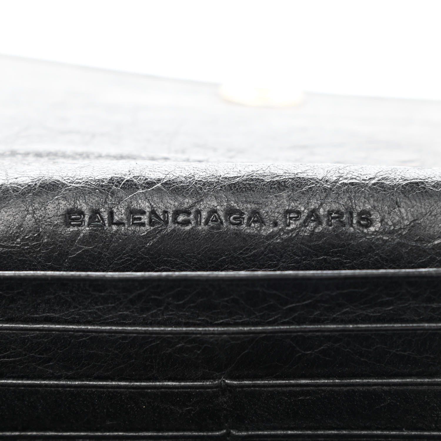 Balenciaga Agneau Giant 12 Gold Hardware Money Wallet Black 6 of 9