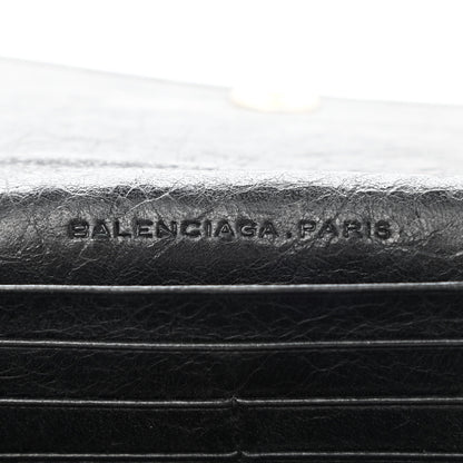 Balenciaga Agneau Giant 12 Gold Hardware Money Wallet Black 6 of 9