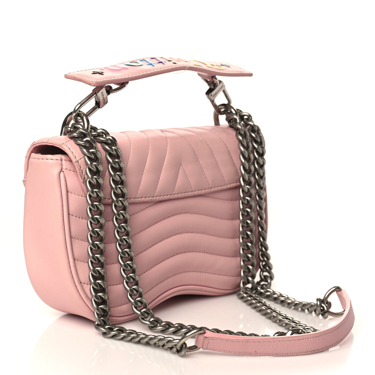 Louis Vuitton Calfskin New Wave Chain PM Smoothie Pink 3 of 12