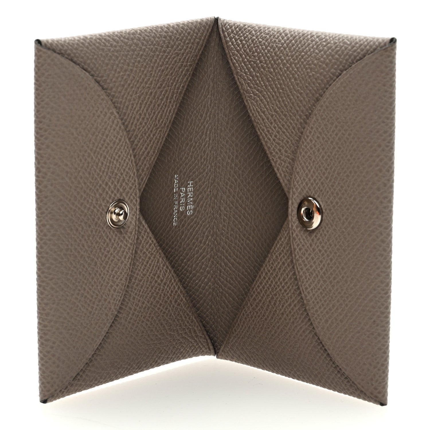 Hermes Epsom Calvi Card Case Gris Asphalt 5 of 7