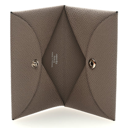 Hermes Epsom Calvi Card Case Gris Asphalt 5 of 7