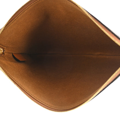 Celine Triomphe Canvas Lambskin Small Pouch Tan 5 of 7