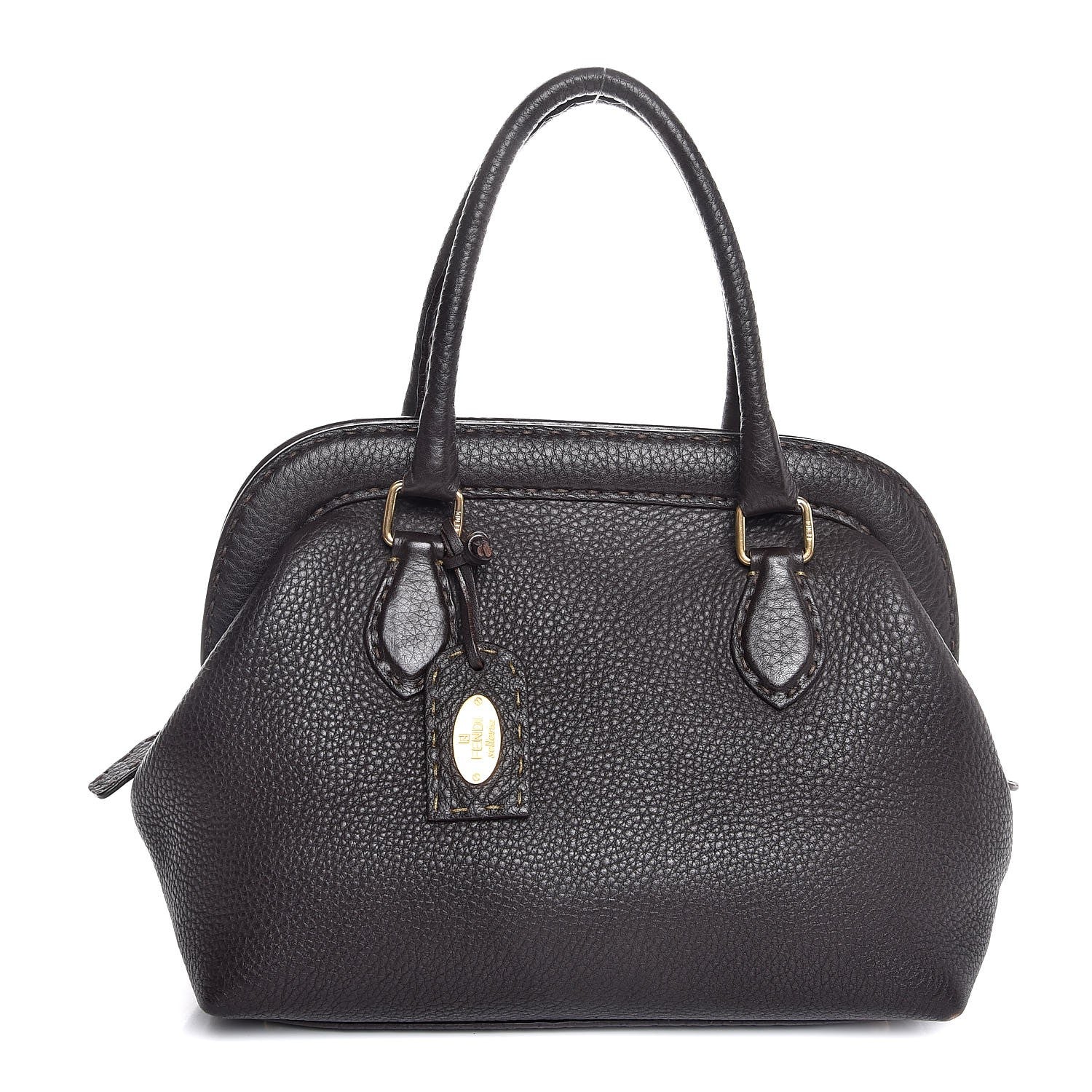 Fendi Cuoio Romano Selleria Adele 1328 Bag Moro 1 of 7