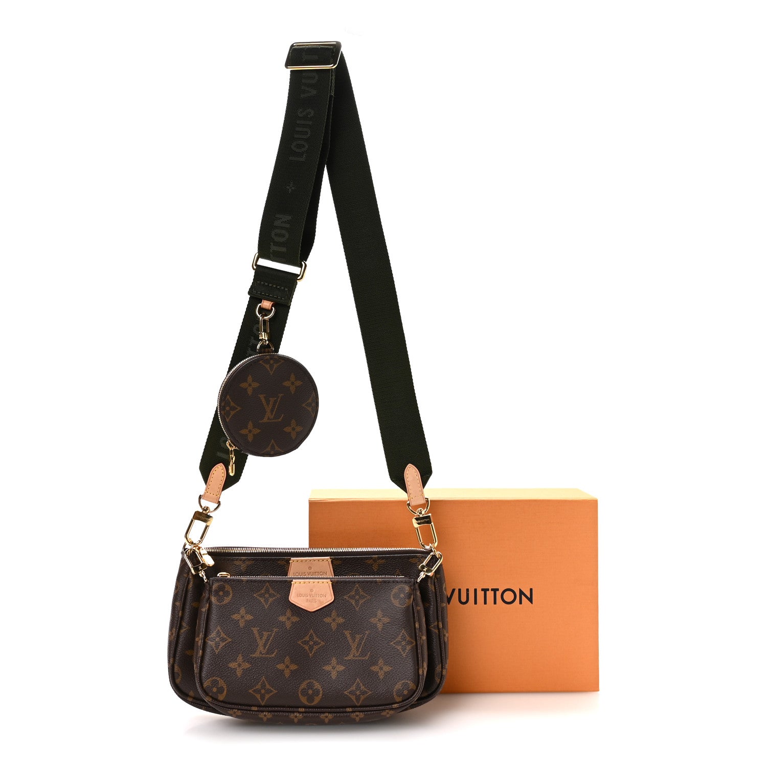 Louis Vuitton Monogram Multi Pochette Accessories Kaki 1838087