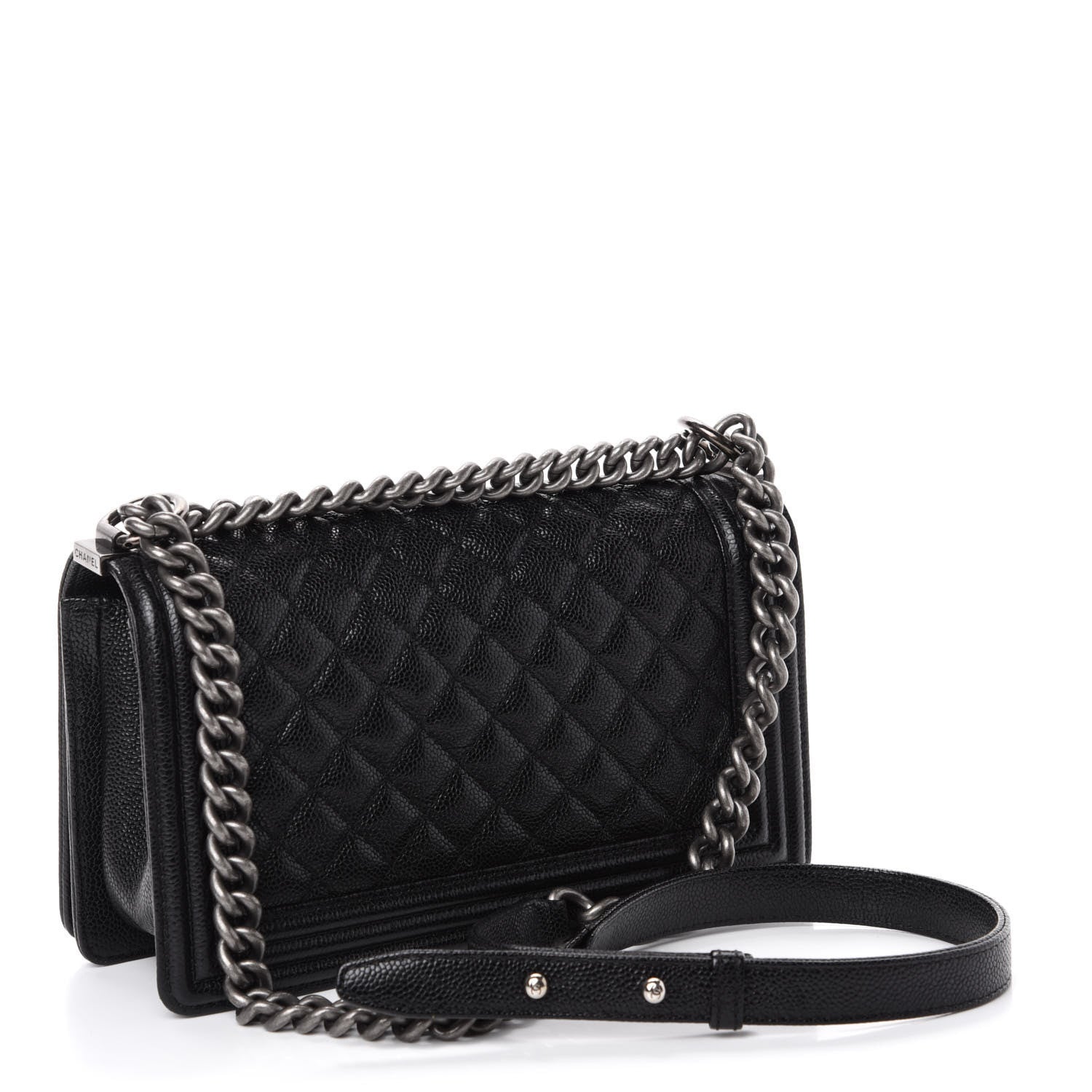 Chanel Caviar Quilted Medium Boy Flap Black 3 of 12