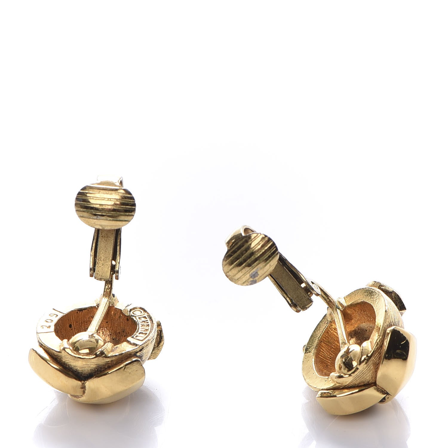Chanel CC Clip On Earrings Gold 4 of 4
