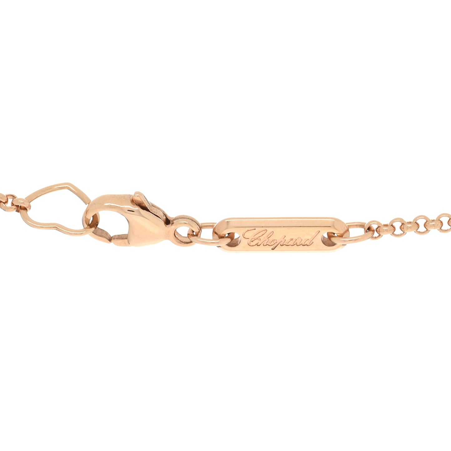 18K Rose Gold Diamond Mother of Pearl Happy Hearts Necklace