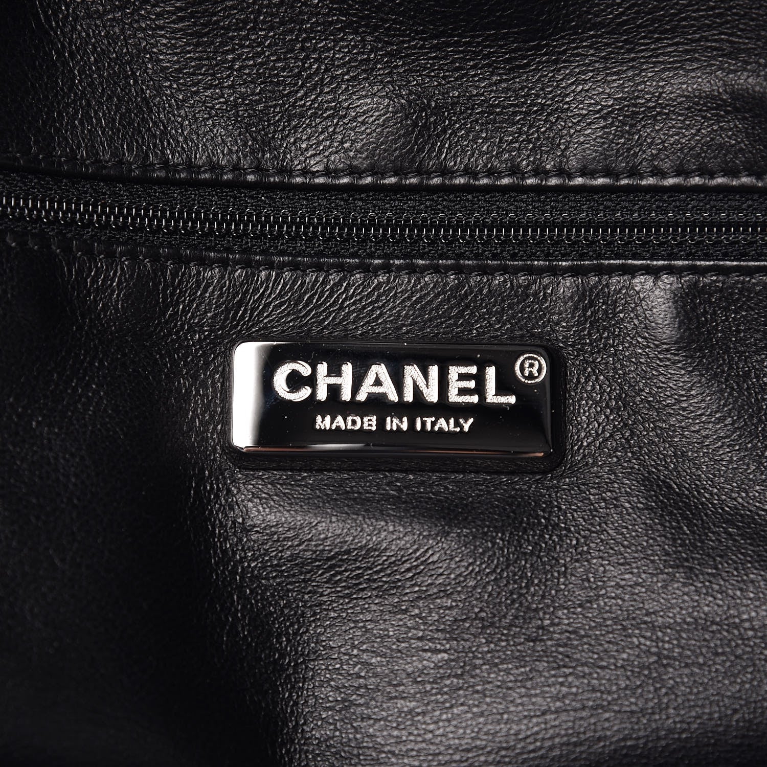 Chanel Metallic Goatskin Large Luxe Ligne Bowler Black 6 of 10