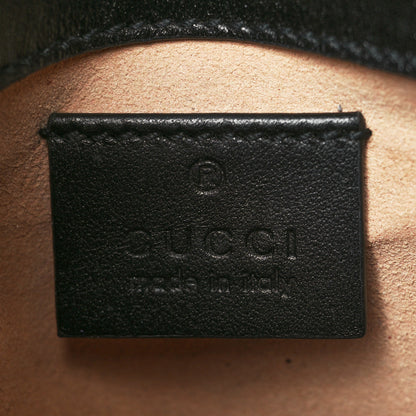 Gucci Calfskin Matelasse Super Mini GG Marmont Shoulder Bag Black 6 of 12
