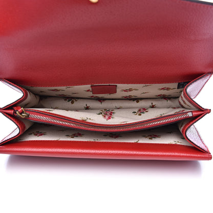 Gucci Calfskin Web Floral Embroidered Small Dionysus Shoulder Bag Hibiscus Red 5 of 12
