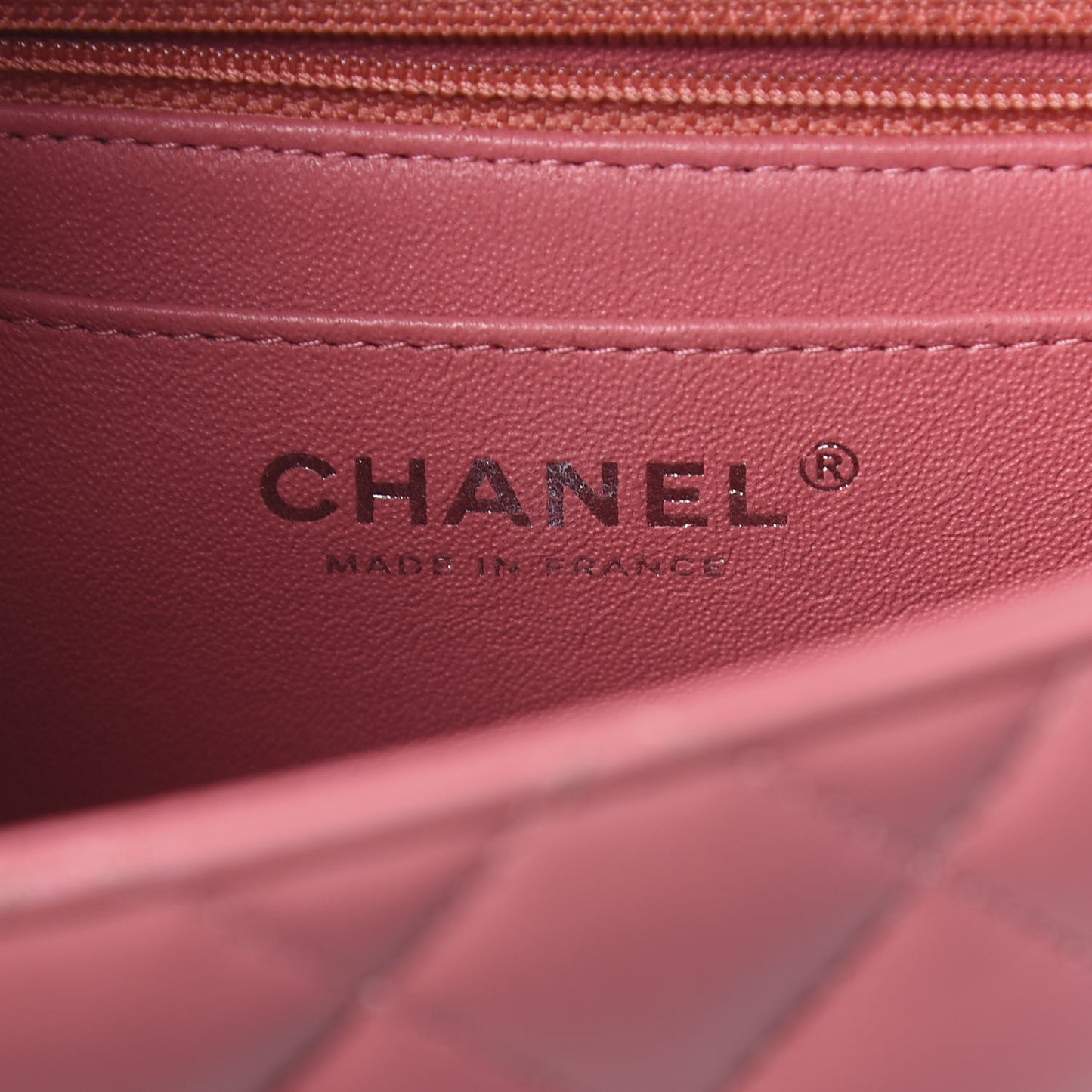 Lambskin Quilted Mini Rectangular Flap Pink